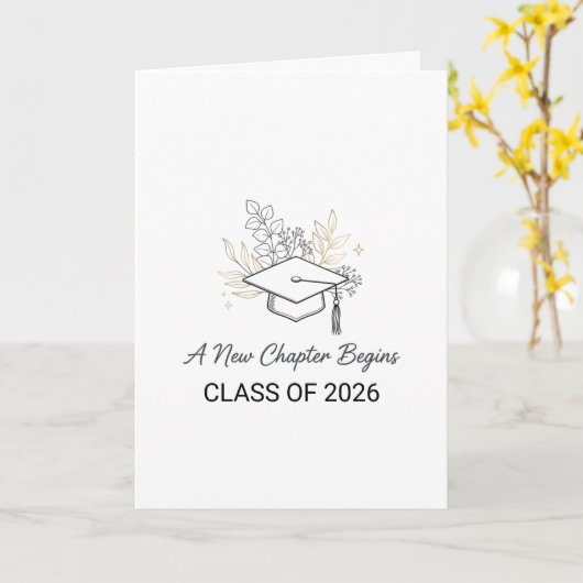 A New Chapter Begins Class of 2026 カード (黄色い花)