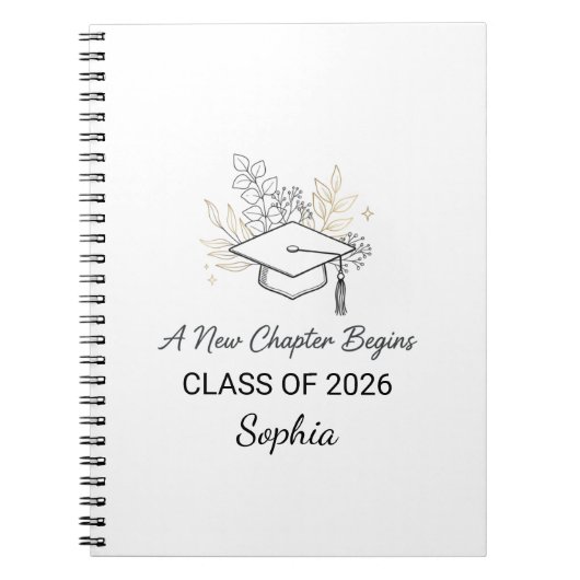 A New Chapter Begins Class of 2026 Personalized ノートブック (正面)