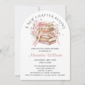 A New Chapter Begins Coquette Books Baby Shower 招待状 (正面)