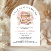 A New Chapter Begins Coquette Books Baby Shower 招待状