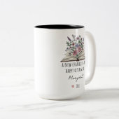 A New Chapter Begins Custom Floral Retirement ツートーンマグカップ (正面右)