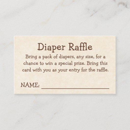 A New Chapter Begins - Diaper Raffle エンクロージャーカード (正面)