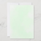 A New Chapter Begins floral book green baby shower 招待状 (裏面)