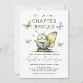 A New Chapter Begins Floral Storybook Baby Shower  招待状 (正面)