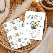 A New Chapter Begins Floral Storybook Baby Shower  招待状