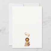 A New Chapter Begins Lion Balloon Baby Shower  招待状 (裏面)