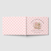 A New Chapter Begins Pink Bow Books Baby Shower ゲストブック (全面)