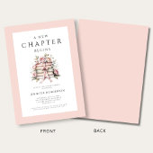A New Chapter Begins Pink Bow Books Baby Shower 招待状