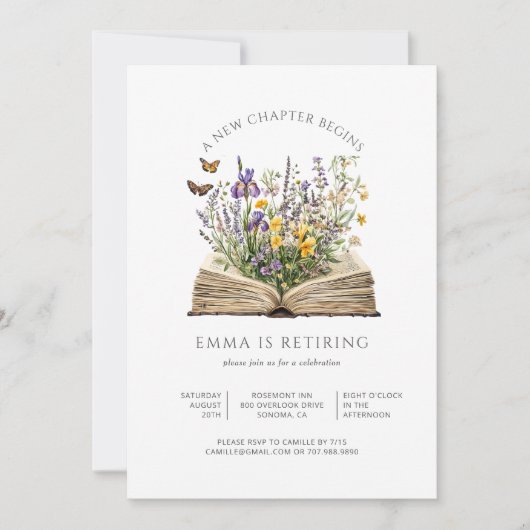 A New Chapter Begins Retirement Party 招待状 (正面)