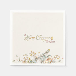 A New Chapter Begins Rustic Botanicals Baby Shower スタンダードカクテルナプキン