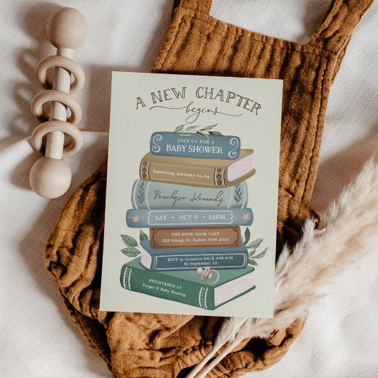 A New Chapter Begins: Storybook Baby Shower 招待状