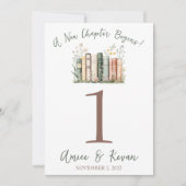 A New Chapter Begins! Wedding Table Number Signs (正面)