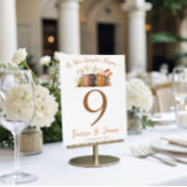 A New Chapter Begins! Wedding Table Number Signs 招待状