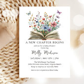 A New Chapter Begins Wildflower Baby Shower 招待状