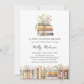 A New Chapter Begins Wildflower Baby Shower 招待状 (正面)