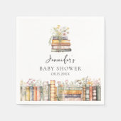 A New Chapter Begins Wildflower Book Baby Shower スタンダードカクテルナプキン (正面)