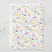 A New Chapter Begins Wildflowers Bridal Shower 招待状 (裏面)