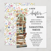 A New Chapter Begins Wildflowers Bridal Shower 招待状 (正面/裏面)
