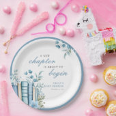 A New Chapter Blue Baby Shower ペーパープレート (パーティー)