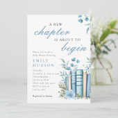 A New Chapter Blue Baby Shower 招待状 (スタンド正面)