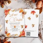 A new Chapter Boho Floral QR Code Bridal Shower  招待状