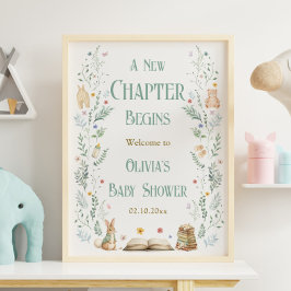 A New Chapter Book Baby Shower Welcome  ポスター