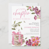 A New Chapter Books｜水彩色ウェディングシャワー 招待状 (正面)