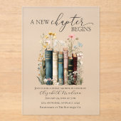 A New Chapter Bridal Shower Acrylic Invitation アクリル招待状 (正面)
