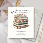 A New Chapter Bridal Shower Budget Invitation