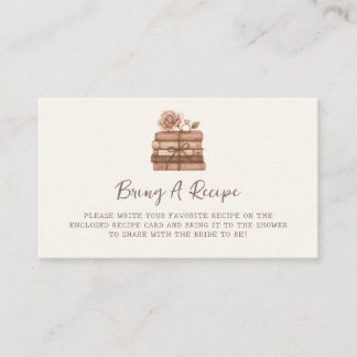 A New Chapter Bridal Shower Recipe エンクロージャーカード