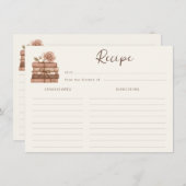 A New Chapter Bridal Shower Recipe Card (正面/裏面)