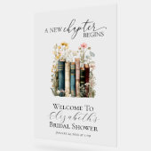 A New Chapter Bridal Shower Welcome Sign アクリルサイン (傾斜)