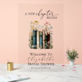 A New Chapter Bridal Shower Welcome Sign アクリルサイン (ウェディング)