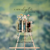 A New Chapter Bridal Shower Welcome Sign アクリルサイン (ニュートラル)
