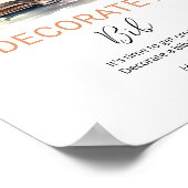 A New Chapter Decorate a Bib Baby Shower Game Sign ポスター (角)