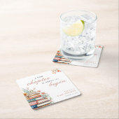 A New Chapter Floral Baby Shower スクエアペーパーコースター (インサイチュ)