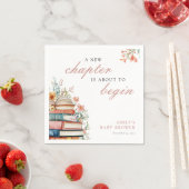 A New Chapter Floral Baby Shower スタンダードカクテルナプキン (インサイチュ)