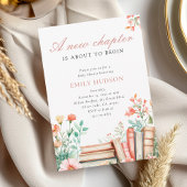 A New Chapter Floral Baby Shower 招待状