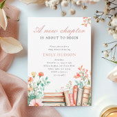 A New Chapter Floral Baby Shower 招待状