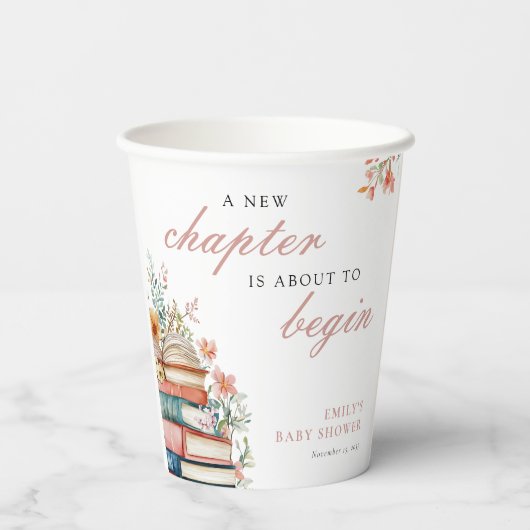 A New Chapter Floral Baby Shower 紙コップ (裏面)
