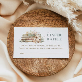 A New Chapter Floral Book Diaper Raffle Enclosure 名刺