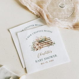 A New Chapter Floral Book Themed Baby Shower スタンダードカクテルナプキン