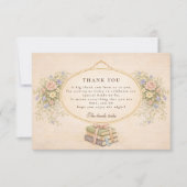 A New Chapter Floral Books Bridal Shower サンキューカード (正面)