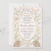 A new chapter Floral Storybook Bridal Shower 招待状 (正面)