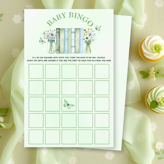 A New Chapter gender neutral baby shower bingo チラシ