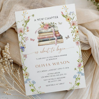 A New Chapter Is About to Begin Bridal Shower 招待状