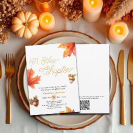 A New Chapter Maple Tree Leaves Bridal Shower  招待状