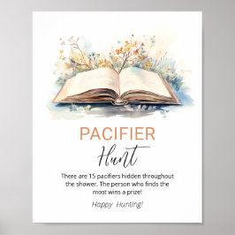 A New Chapter Pacifier Hunt Shower Game Sign ポスター