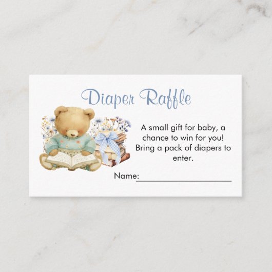 A New Chapter will soon Begin Diaper Raffle エンクロージャーカード (正面)