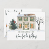 A New Home for the Holidays Moving Annucement Pos ポストカード (正面/裏面)